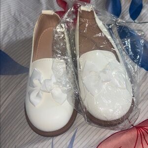 White Bow Loafers